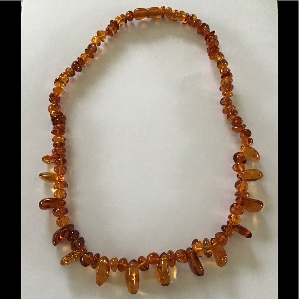 Vintage Baltic Amber 22" Necklace Amazing Color
